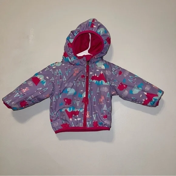 The North Face Girl Reversible Jacket Size 6/12 Months